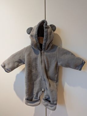 Columbia Baby Grey Hooded Fleece Snowsuit (0-3 Months)